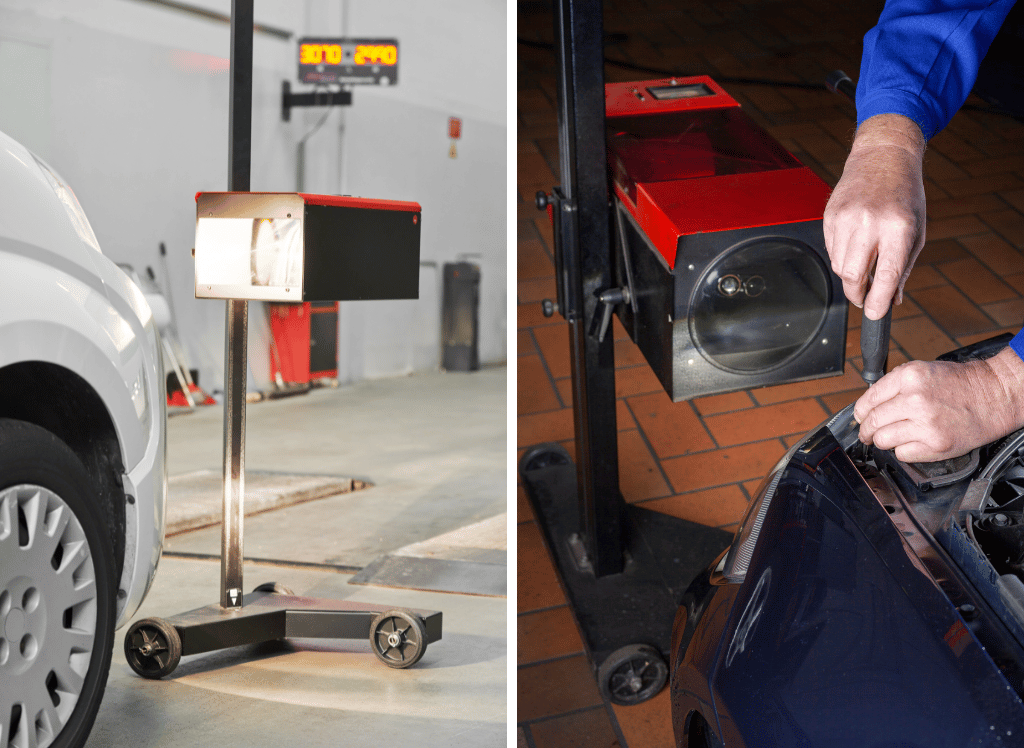 Headlight Aligning with Symtech Headlight Laser Aimer Technology