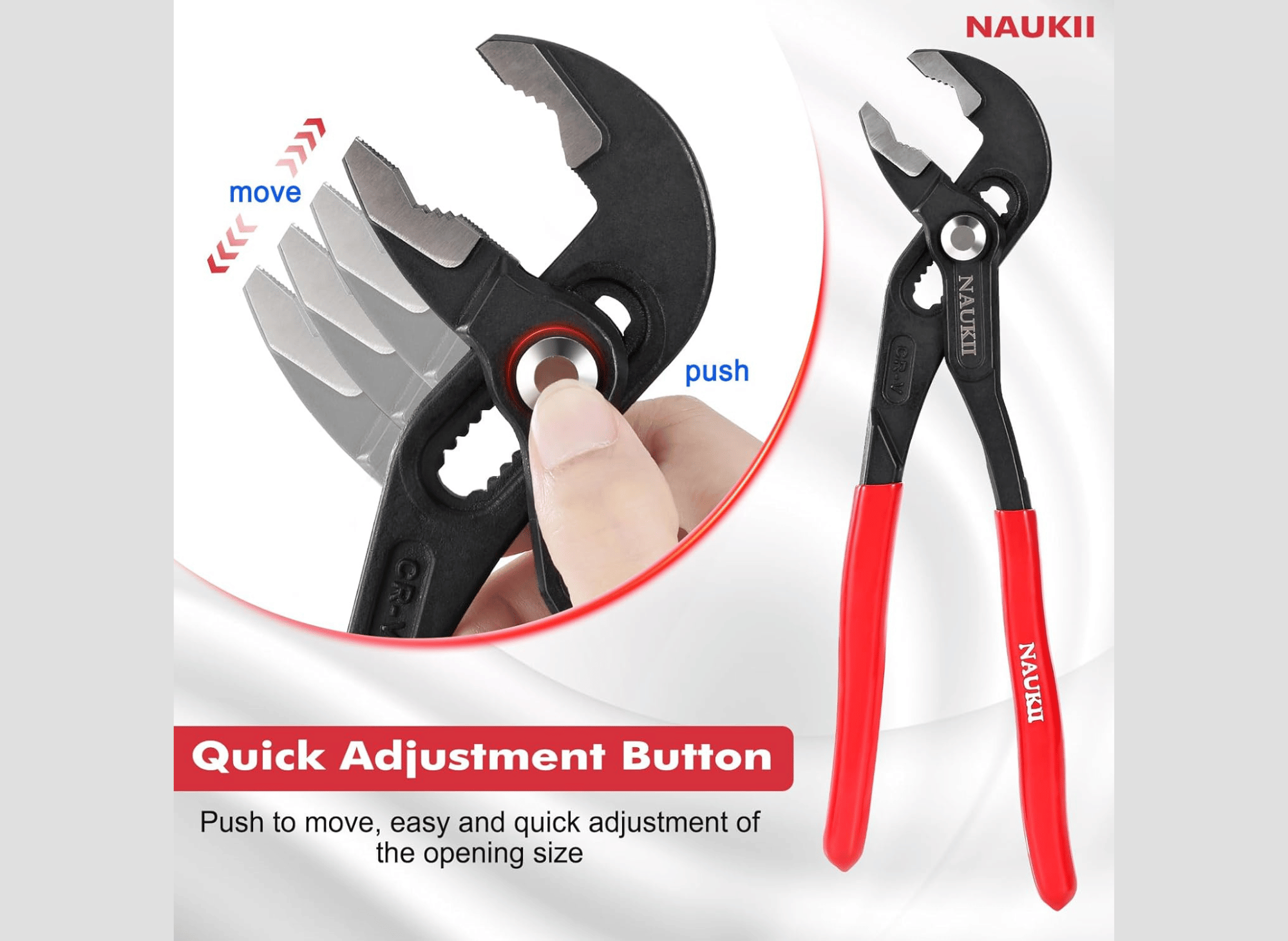 NAUKII 3-Piece Water Pump Pliers Set: Essential Tools for Pros