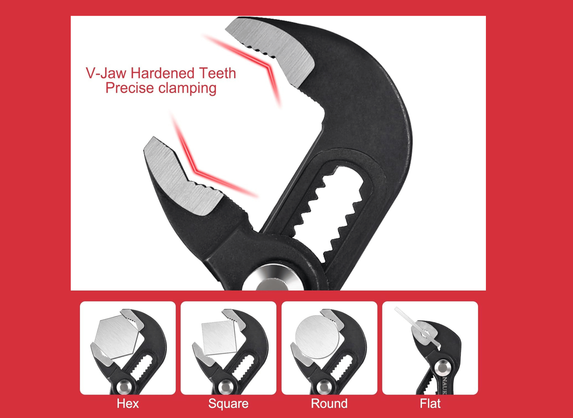 NAUKII 3-Piece Water Pump Pliers Set: Essential Tools for Pros