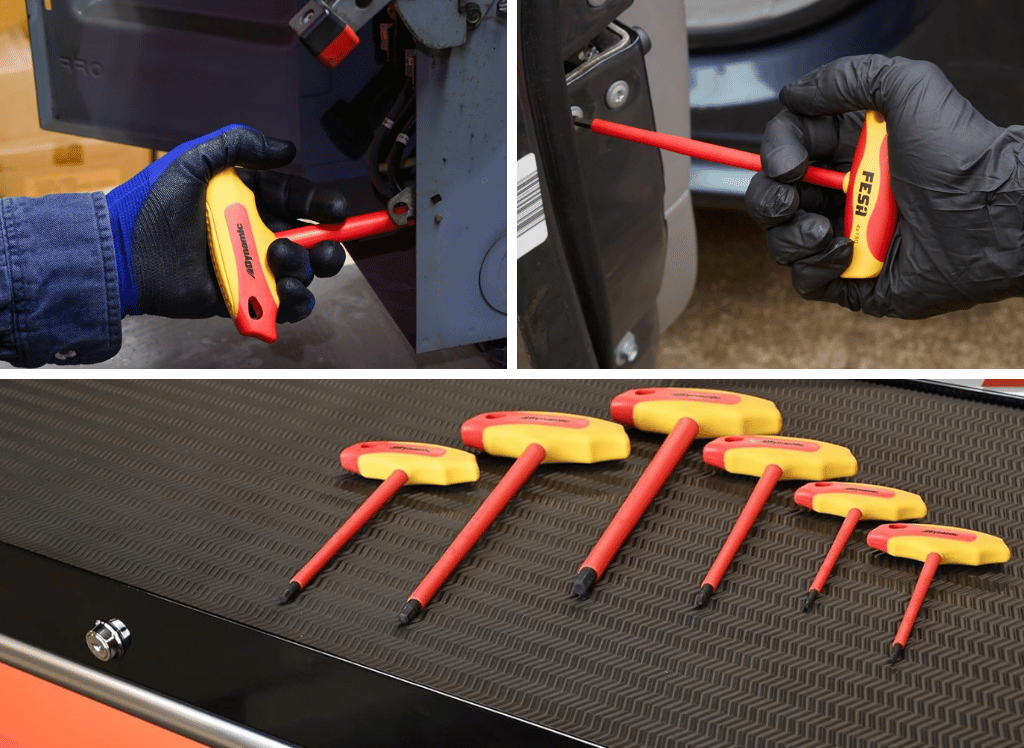 Insulated T-handle Allen Wrenches For Safe EV Repairs
