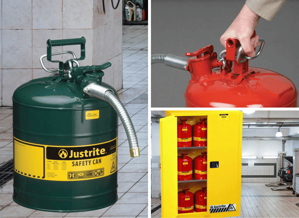 Justrite Safety Cans Are Reliable Hazardous Material Storage